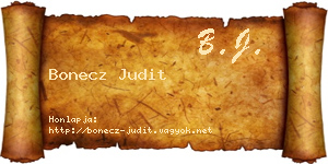 Bonecz Judit névjegykártya
